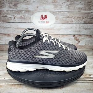 Skechers Go Fit Womens Size 9.5 Grey Black Walking Sneaker Shoes